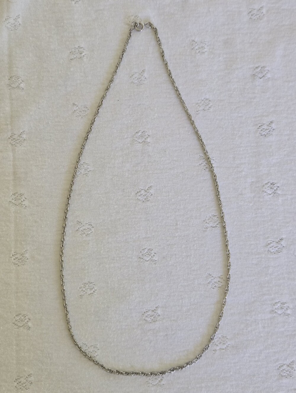 Silver-tone Rope Chain Necklace 24"